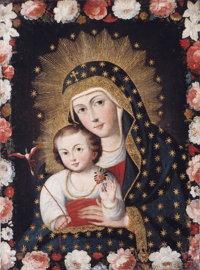 Madonna and Child with Bird by Unbekannt Unbekannt